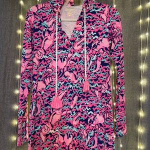 Lilly pulitzer dress cover up hoodie